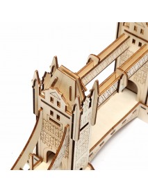 3D Jigsaw London Tower Bridge Woodcraft Assembly Handicraft Home Decor DIY Model Puzzle IQ Challenger
