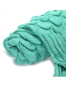 180x90 Yarn Knitting Mermaid Tail Blanket Wave Stripe Warm Bed Mat Super Soft Sleep Bag