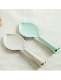 Eco Non-stick Wheat Straw Leaf Shape Standing Rice Spoon Dinnerware Accessories Kitchen Tools