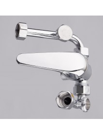 U Type Chrome Electric Water Heater Mixing Valve Single Handle Stainless Steel Bathroom Faucet Valve