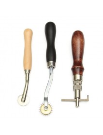 14pcs Wood Handle Leather Craft Tool Kit Leather Hand Sewing Tools Kit Punch Cutter DIY Set