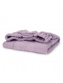 140x75cm Microfiber Bowknot Pattern Towel Sheet Set Absorbent Bathrobe with Shower Cap