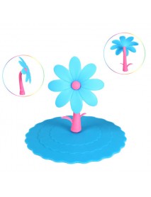 Colorful Flower Silicone Dustproof Cup Lid Leakproof Cup Cover