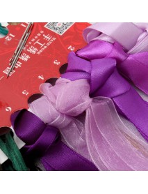 50x58cm 3D Silk Ribbon Purple Flower Cross Stitch Kit Embroidery DIY Handwork Home Decoration
