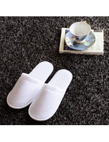 1 Pair Hotel Travel Disposable Slippers Home Guest White Red Blue Slippers