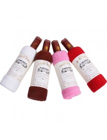 34x72cm Boxed Cotton Absorbent Wine Shape Towel Festival Valentine Weeding Gift Party  Decor