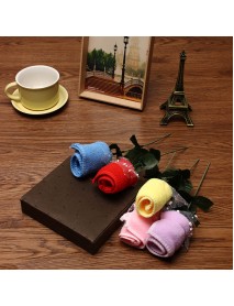 20x20cm Mircrofibre Rose Flower Water Absorbtion Towel Festival Valentine Birthday Wedding Gifts