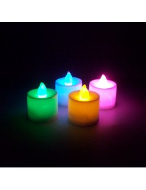 1 Pcs Led Light Candle Flameless Colorful Tea Candle Lamp Electronic Candle Party Wedding Decor