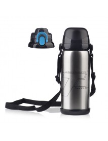 800ml Stainless Steel Double Cover Thermal Insulation Kettle Vacuum Thermos Flask Travel Mug