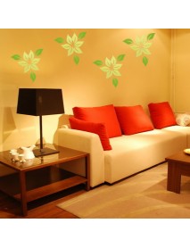 3D Leaves Wall Decals 3 Pcs 10 Colors Acrylic Home Bedroom Living Room Wall Stickers Decor
