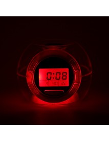Color Changing Clock Watch LED Light With Nature Sounds Multifunctional Alarm Clocks