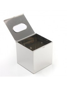 Cube Stainless Steel Toilet Paper Box Tissue Container Case Paper Holder