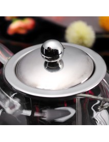 800ml High Borosilicate Glass Filtering Teapot Stainless Tea Filter