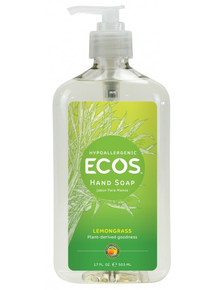 Earth Friendly Products Liquid Hand Soap, Lemongrass (6x17 Oz)