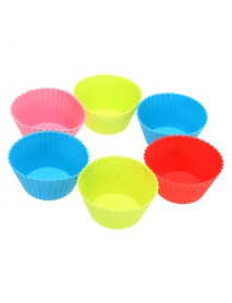 10Pcs Silicone Round Cake Muffin Chocolate Molds Cup Cake Cups