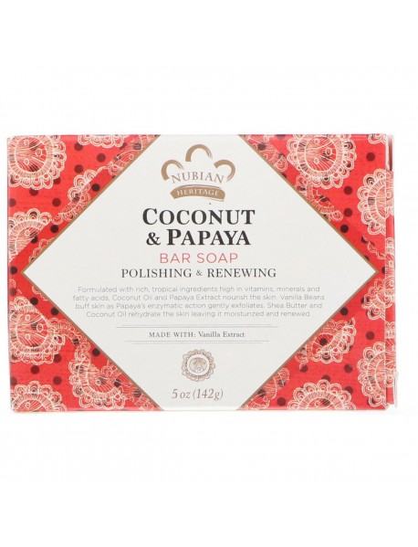Nubian Heritage Coconut Papaya Soap (1x5OZ )