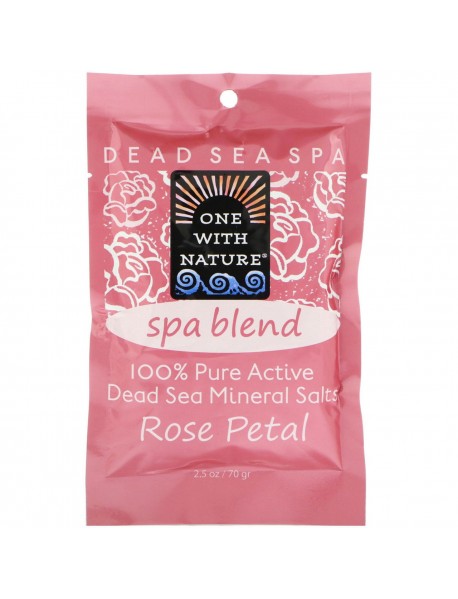 One With Nature O.W.N. Spa Blend, Rose Petal Bathsalts (6X2.5 OZ)