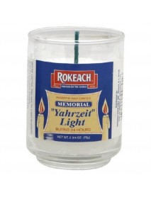 ROK GLASS MEMORL CANDLE ( 24 X 1 EACH )