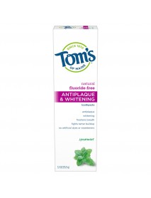 Tom's Of Maine Tartar Control+Whitening Spearmint Fluoride Free Toothpaste (6x5.5 Oz)