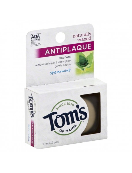 Tom's Of Maine Anti Plaque Flat Spearmint Floss (6x32 YD)