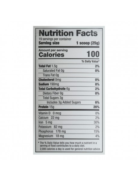 GROW PEA PROTEIN VAN RAW ( 1 X 16.7 OZ   )