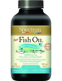 Spectrum Essentials Fish Oil With Vitamin D (1x250 Sgel)