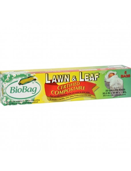 Biobag 33 Gallon Lawn and Leaf Bag (12/5 count)