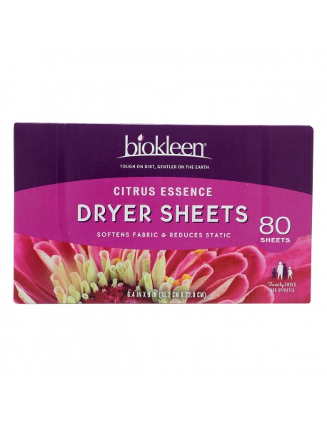BK DRYER SHEETS CITRUS ( 6 X 80 CT   )