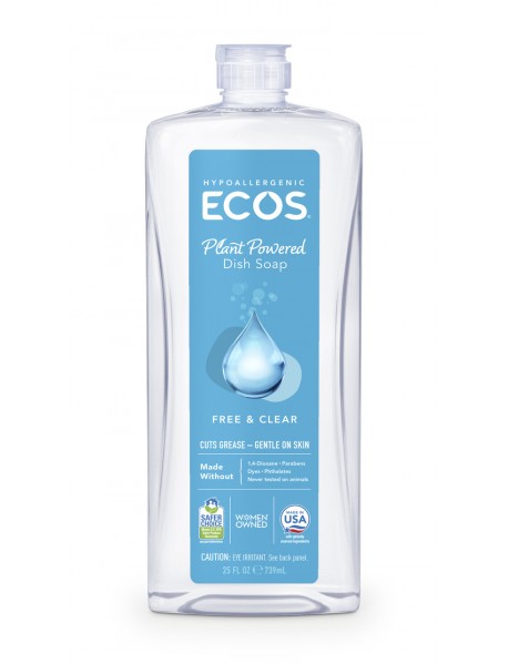 Earth Friendly Dishmate Dish Liquid Free & Clear (6x25Oz)