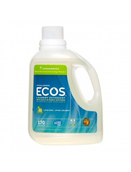 Earth Friendly Ecos Lemongrass Laundry Det (2x170OZ )