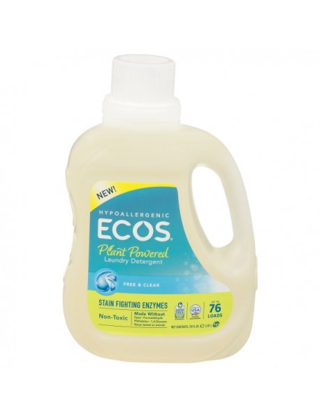 ECOS LNDRY DET FREE&CLR ( 4 X 70 OZ   )