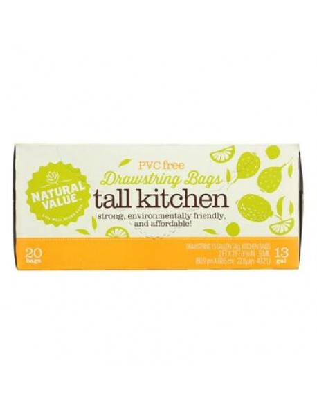 Natural Value Drawstring Tall Kitchen Bags (12x20 CT)