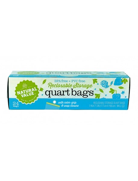 NV RECLOSABLE QT BAGS ( 12 X 24 CT   )
