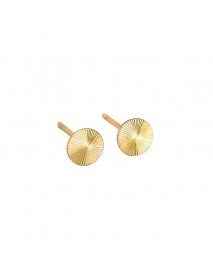 Geometry Round CNC Lathe 925 Sterling Silver Stud Earrings
