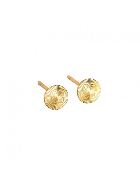 Geometry Round CNC Lathe 925 Sterling Silver Stud Earrings