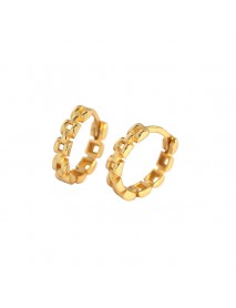 Fashion Watchband 925 Sterling Silver Huggie Hoop Earrings