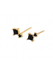 Simple Geometry Mini Square 925 Sterling Silver Stud Earrings