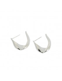 Party Twisted Circle 925 Sterling Silver Hoop Earrings