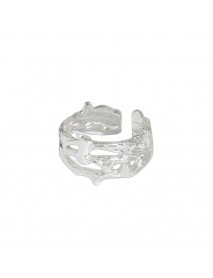 Fashion Wide Hollow Branch 925 Sterling Silver Adjustable Ring