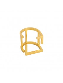 Geometry Hollow Square Simple 925 Sterling Silver Adjustable Ring