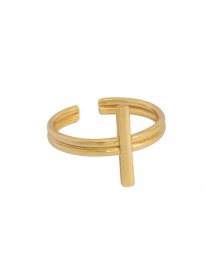 Minimalist Cross Office 925 Sterling Silver Adjustable Ring