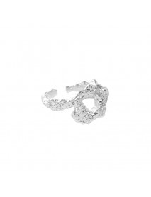 Fashion Irregular O Shape 925 Sterling Silver Adjustable Ring