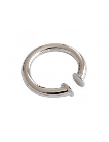 Party Geometry Circle 925 Sterling Silver Non-Pierced Earring(Single)