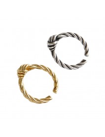 Friend's Twisted Knot 925 Sterling Silver Adjustable Ring
