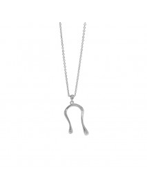 Simple Letter U Shape 925 Sterling Silver Necklace