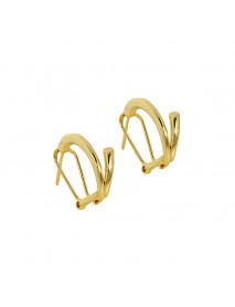 Simple Lines Circle Students 925 Sterling Silver Hoop Earrings