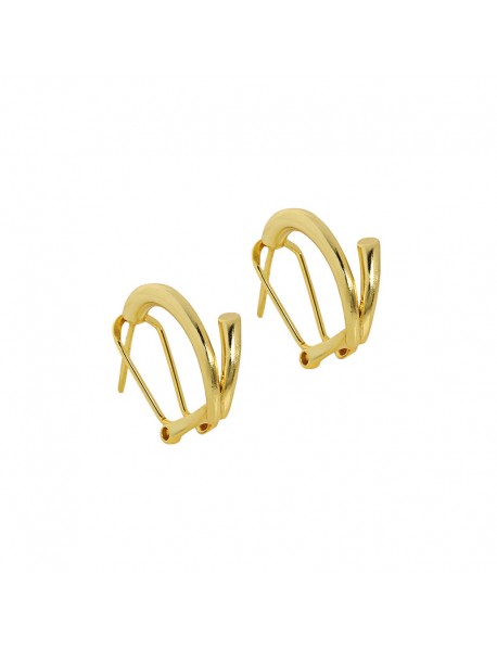 Simple Lines Circle Students 925 Sterling Silver Hoop Earrings