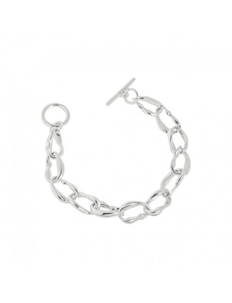 Office OT Twisted Rombo Chain 925 Sterling Silver Bracelet