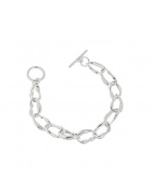 Office OT Twisted Rombo Chain 925 Sterling Silver Bracelet