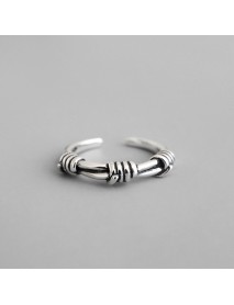 Vintage Three Knots 925 Sterling Silver Adjustable Ring